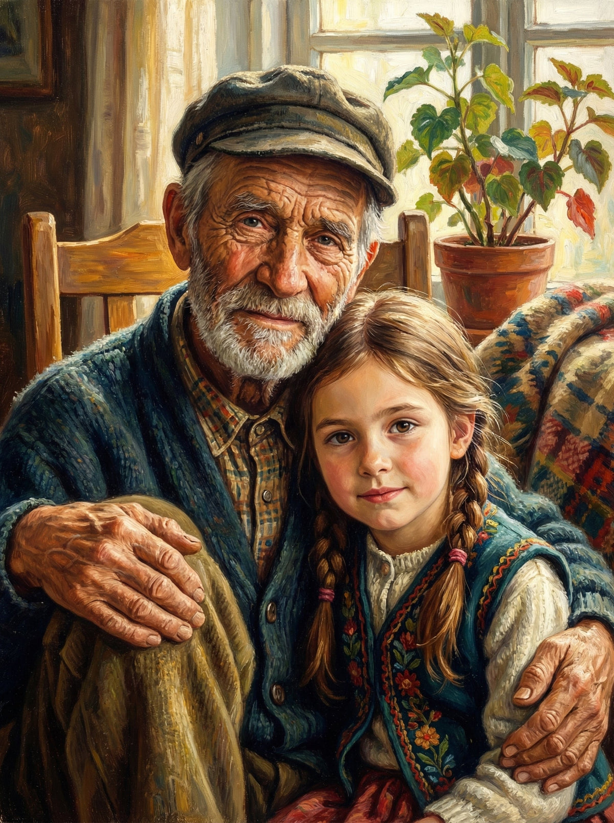 Grandfather Granddaughter Bond (80 Colours)