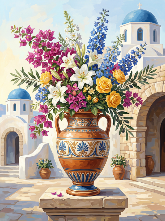 Grecian Courtyard Garden (80 Colours)