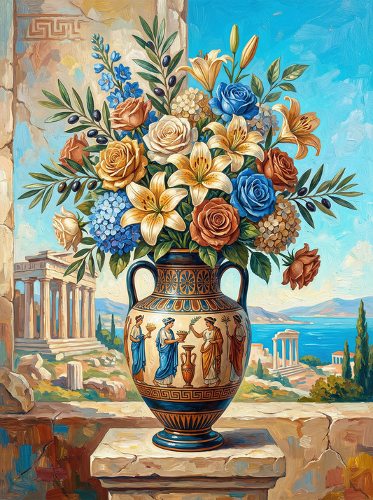 Greek Amphora Coastal Bouquet (80 Colours)