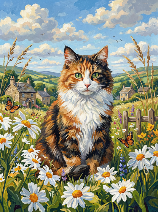 Meadow Watch Calico Cat (80 Colours)