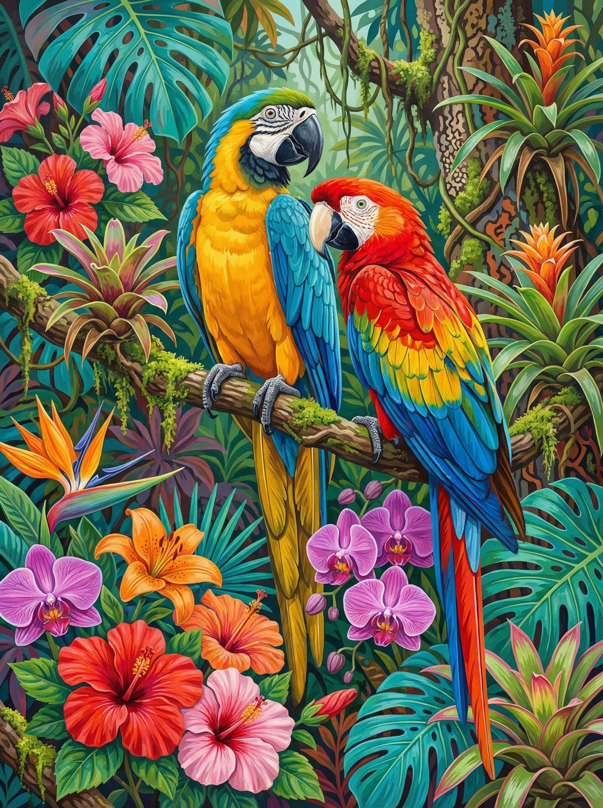 Tropical Macaw Harmony (80 Colours)