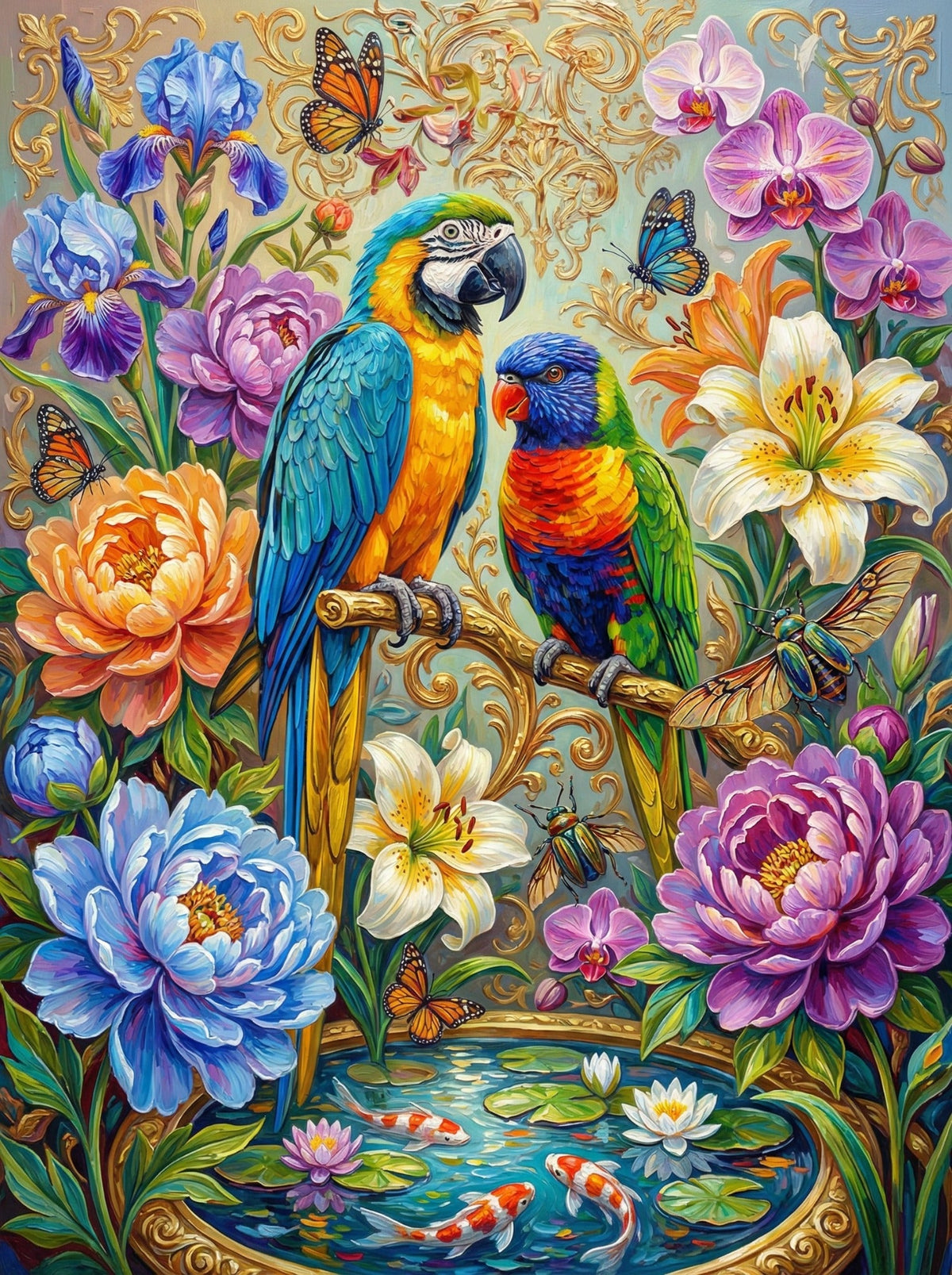 Baroque Parrot Garden (120 Colours)