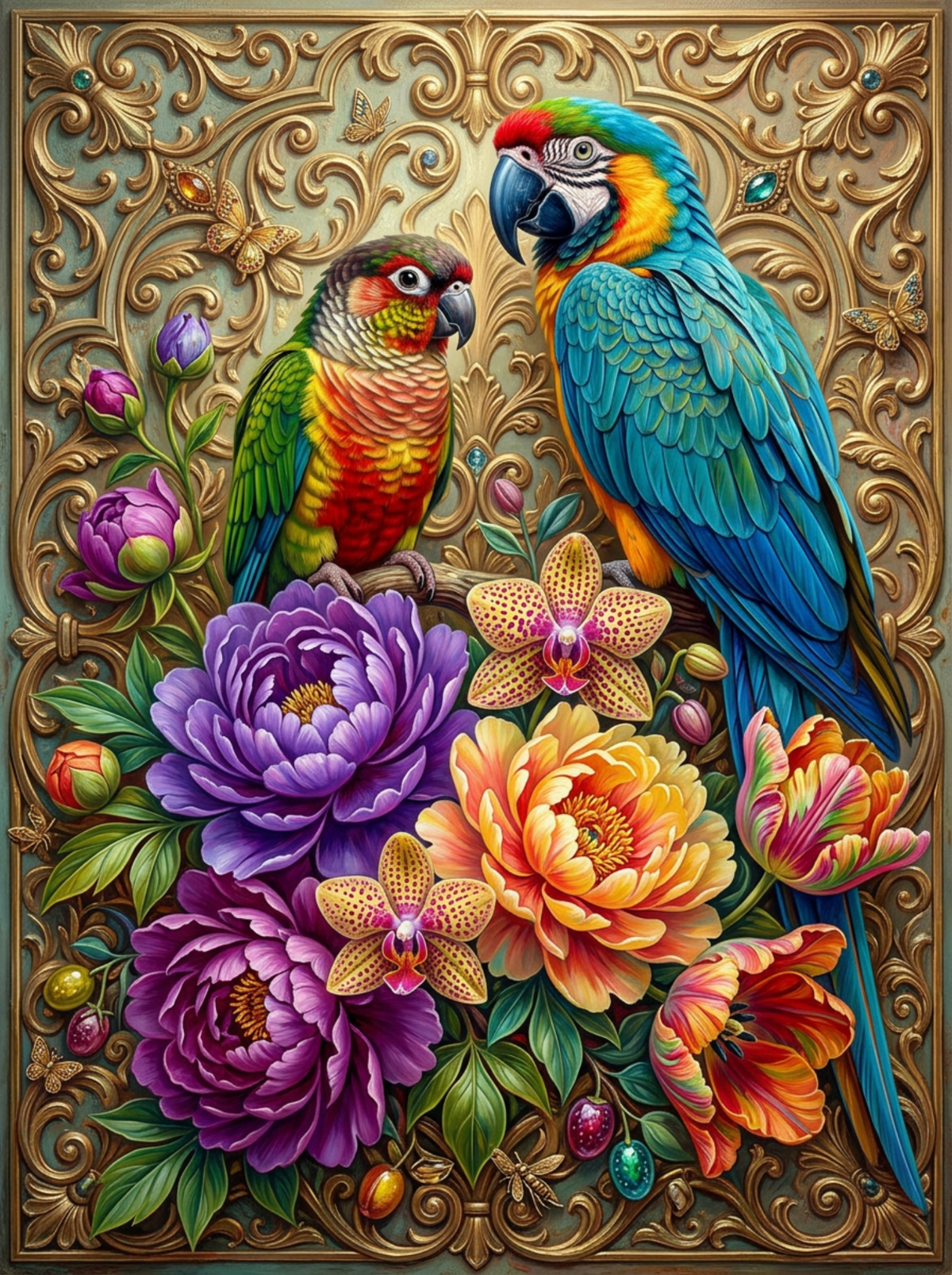 Ornate Parrot Elegance (120 Colours)