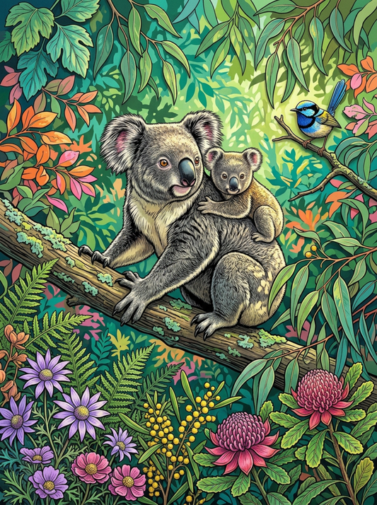 Koala Forest Embrace (80 Colours)