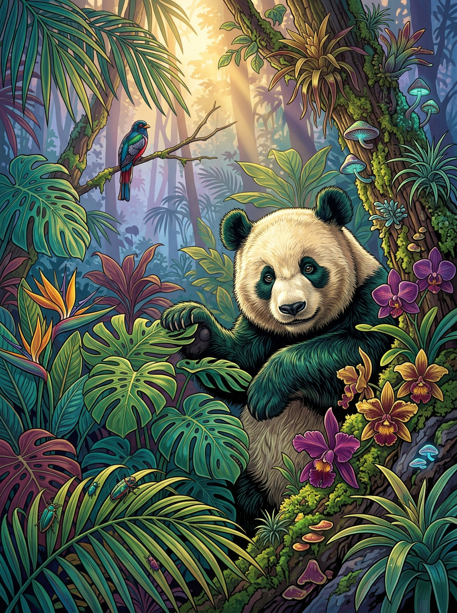 Emerald Jungle Panda (120 Colours)