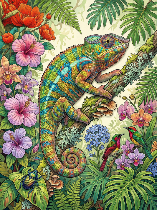 Tropical Garden Chameleon (80 Colours)