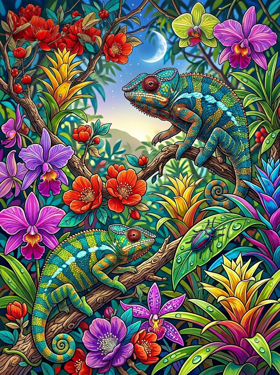 Moonlit Chameleon Bloom (120 Colours)