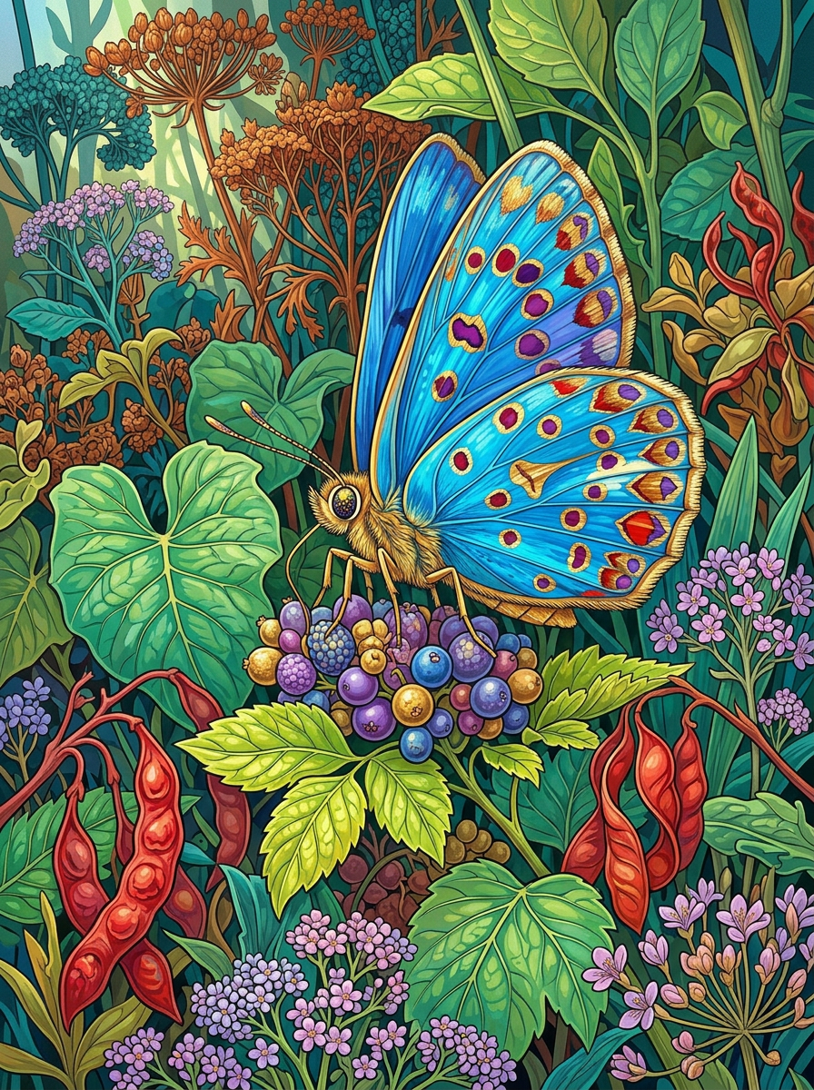 Sapphire Berry Butterfly (120 Colours)