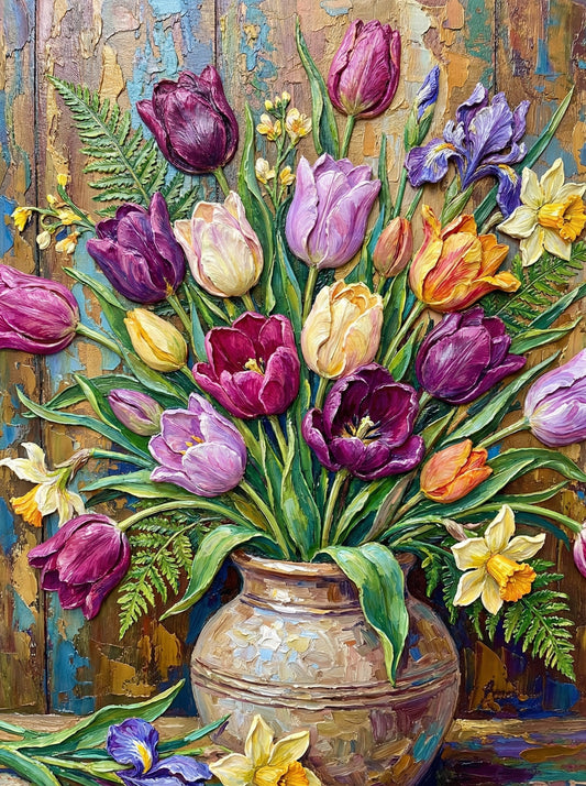 Rustic Tulip Bouquet (80 Colours)