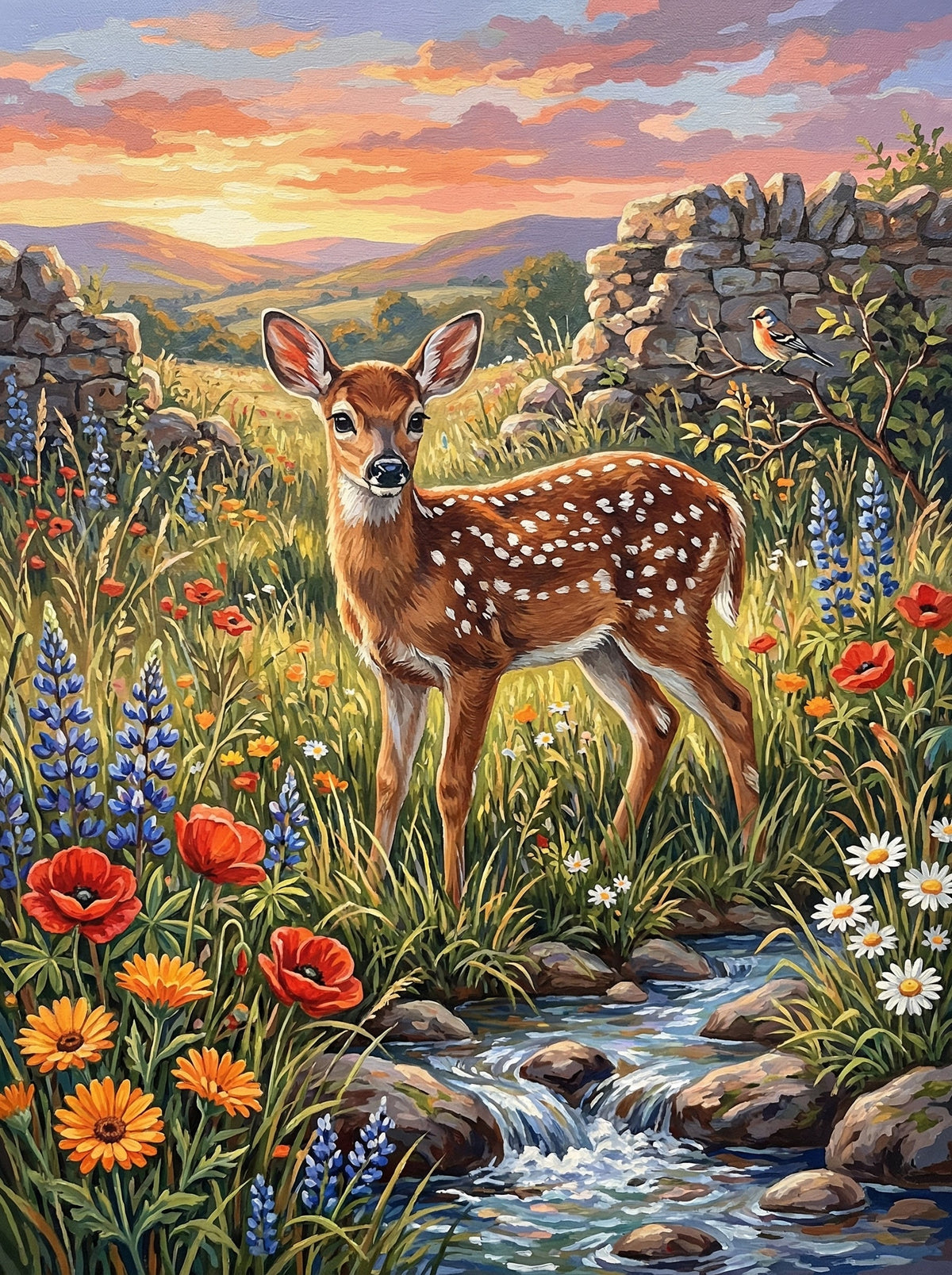 Wildflower Stream Deer (80 Colours)