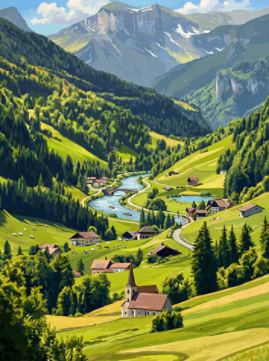 Valley Village Serene Journey (80 Colours)