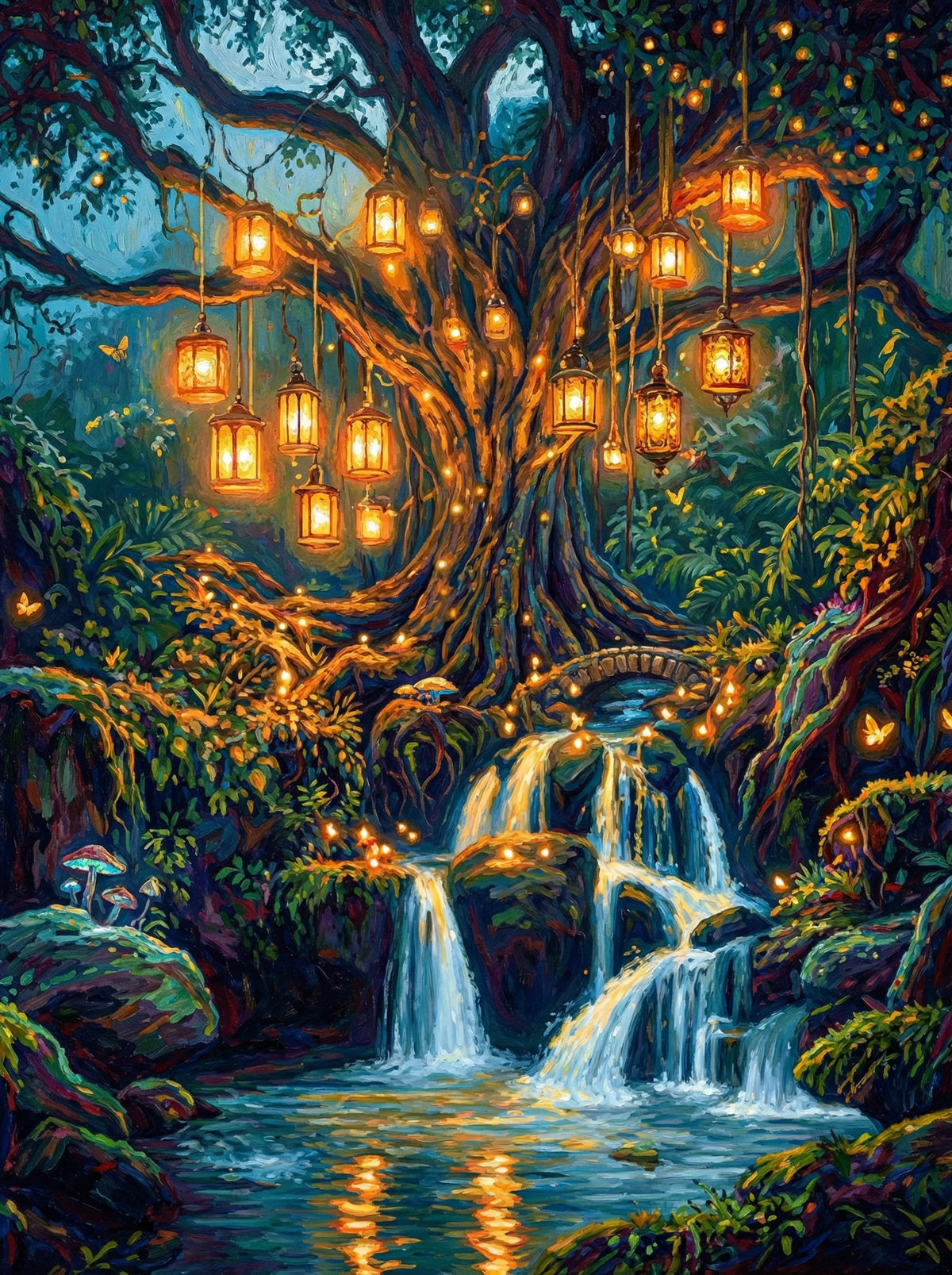 Enchanted Lantern Forest Falls (120 Colours)