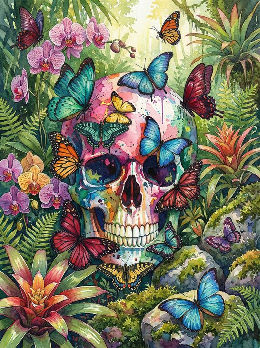 Butterfly Bloom Skull (80 Colours)