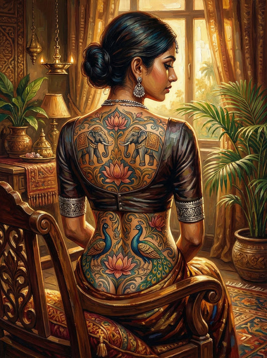 Lankan Elephant Tattoo Chair (120 Colours)
