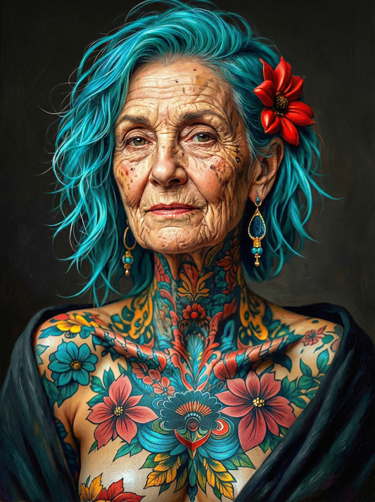 Jeweled Tattooed Sophisticate (80 Colours)
