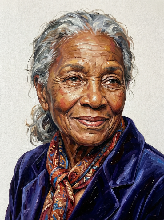 Joyful Senior Lady (80 Colours)