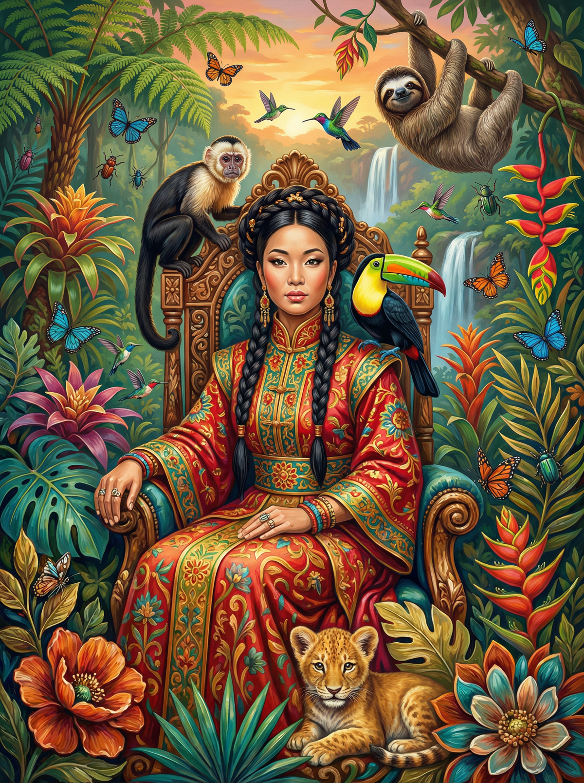 Jungle Princess Portrait (80 Colours)