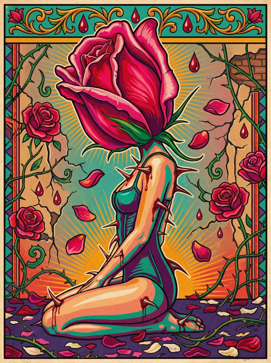 Kneeling Rose Figure (80 Colours)