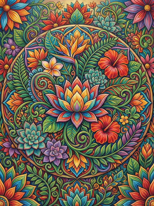 Lotus Garden Mandala (80 Colours)