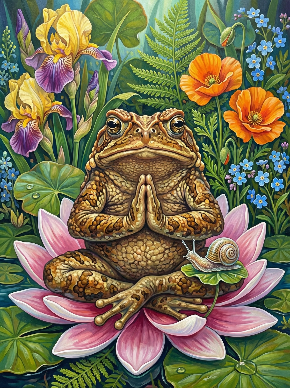 Meditation Toad Lotus (80 Colours)