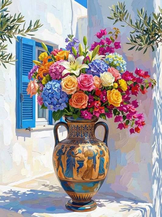 Mediterranean Blue Vase (80 Colours)