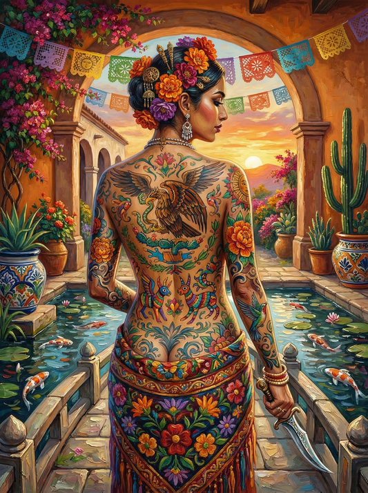 Mexican Eagle Tattoo Woman (80 Colours)
