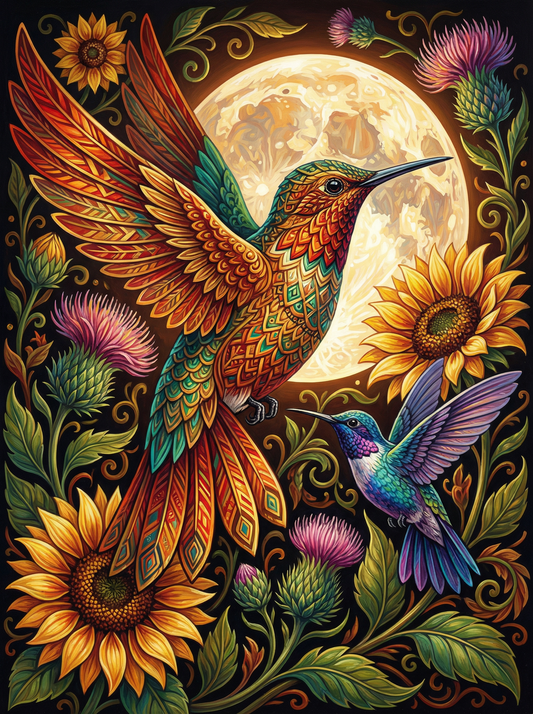 Moonlit Hummingbirds (80 Colours)