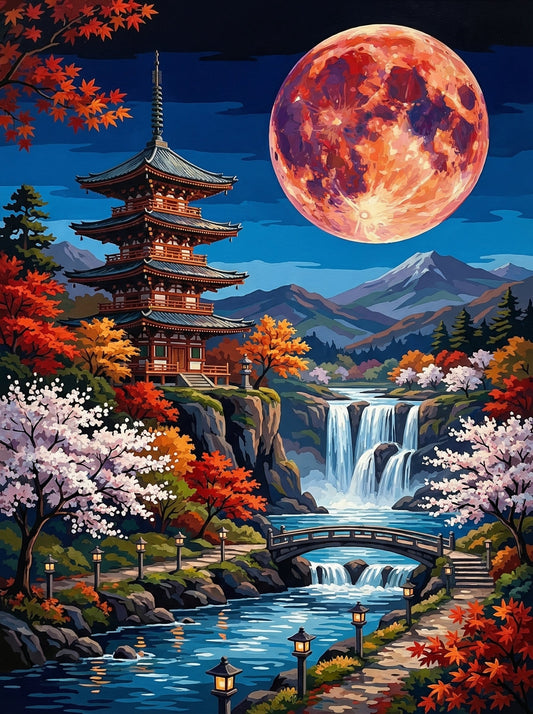 Moonlit Pagoda Temple (80 Colours)