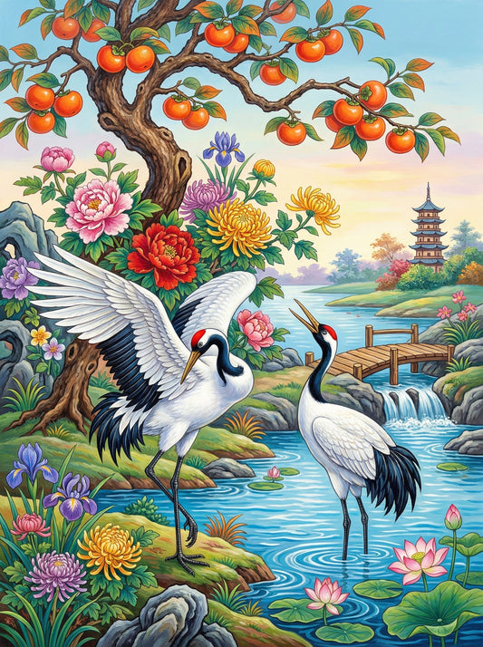 Harmony of the Twin Cranes (120 Colours)