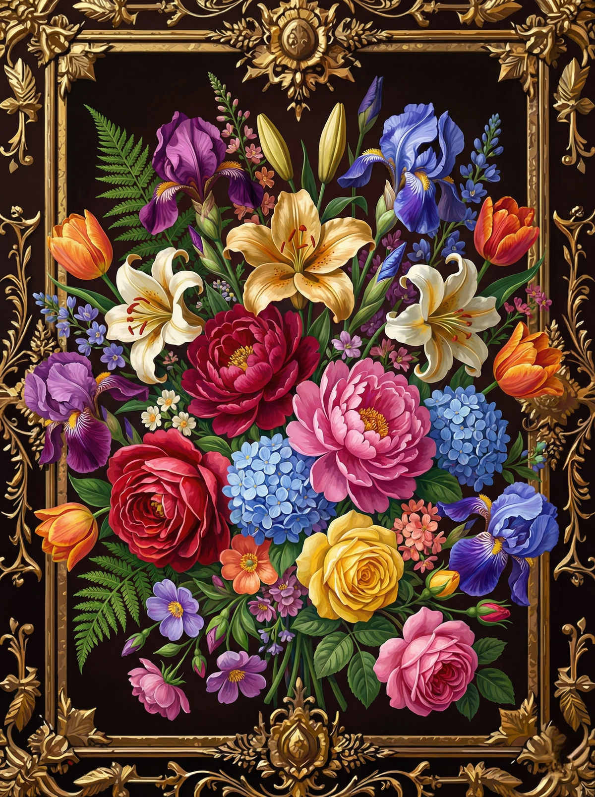 Ornamental Floral Bouquet (120 Colours)