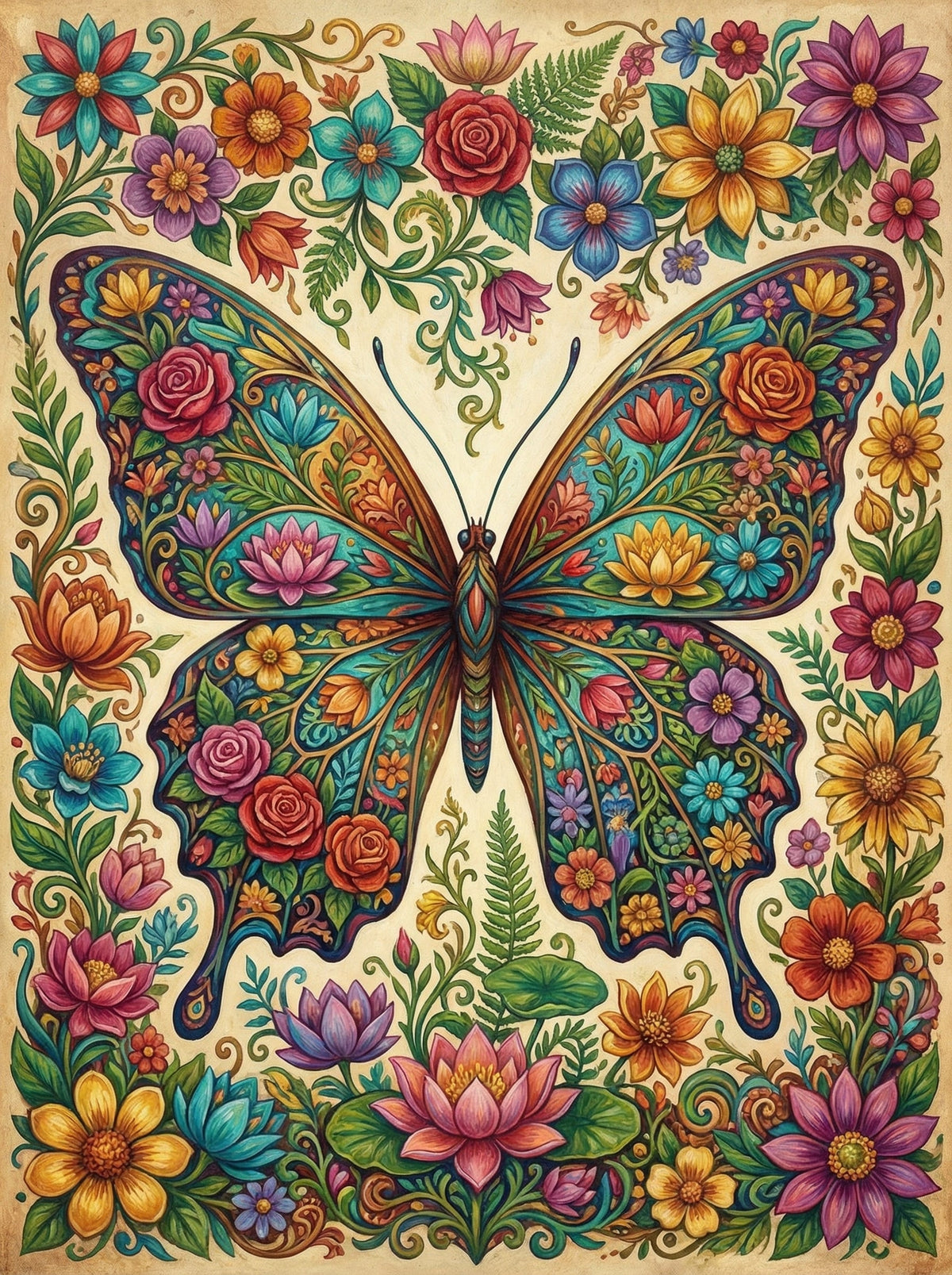 Floral Butterfly Garden (80 Colours)