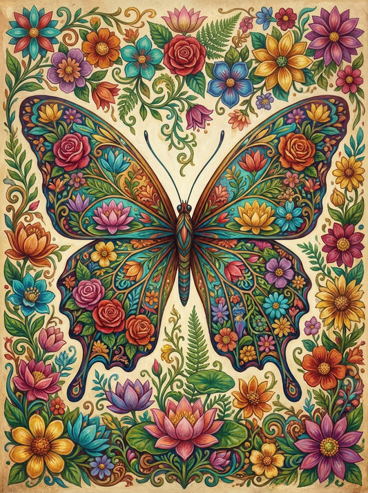 Floral Butterfly Garden (80 Colours)