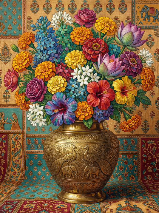 Ornate Brass Garden Bouquet (80 Colours)