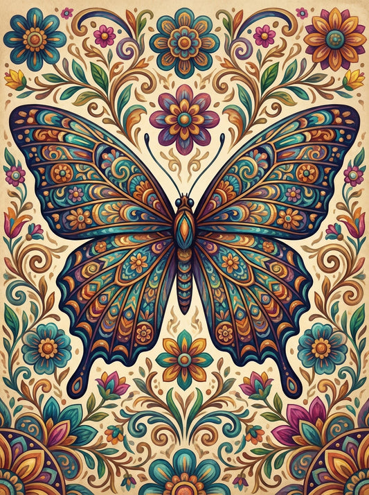 Ornate Butterfly Medallion (80 Colours)