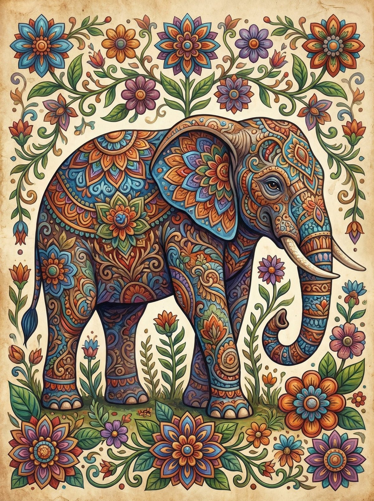Ornate Elephant Blessings (80 Colours)