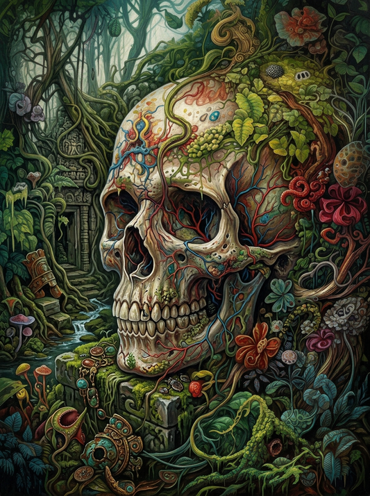 Ornate Floral Skull (120 Colours)