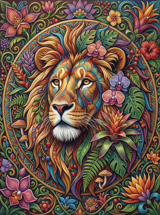 Ornate Lion Jungle (80 Colours)