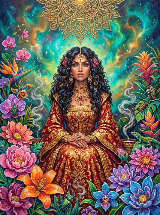 Ornate Queen With Skulls (80 Colours)