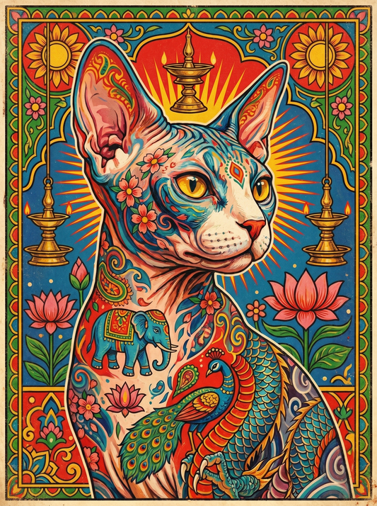 Ornate Sphynx Cat (80 Colours)