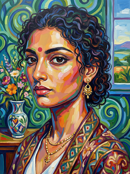 Ornate Woman Portrait (80 Colours)