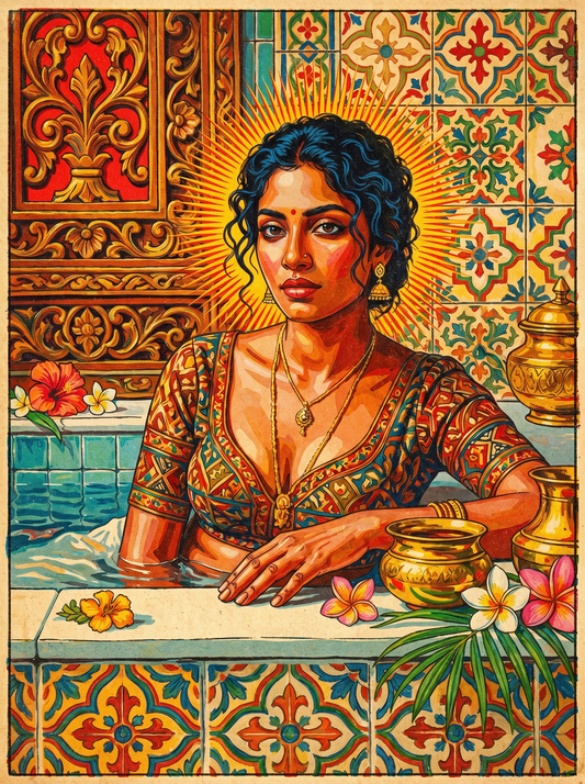 Pensive Indian Woman (80 Colours)