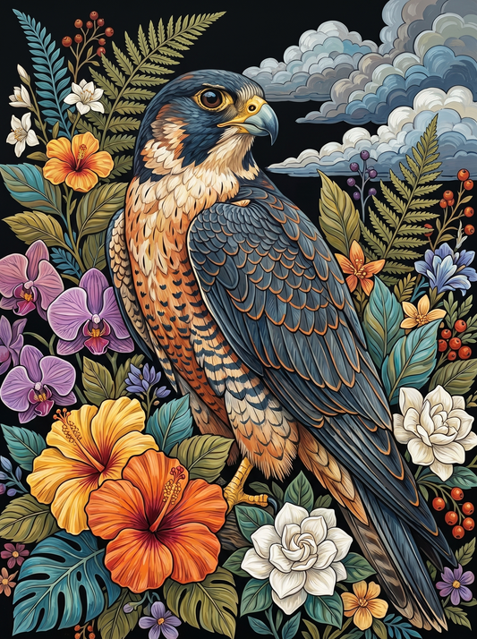 Peregrine Falcon Flora (80 Colours)