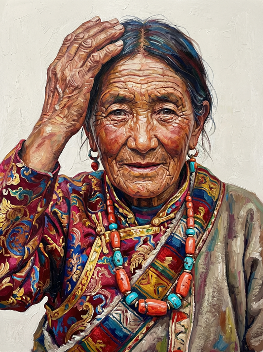 Radiant Elder Woman Headscarf (80 Colours)