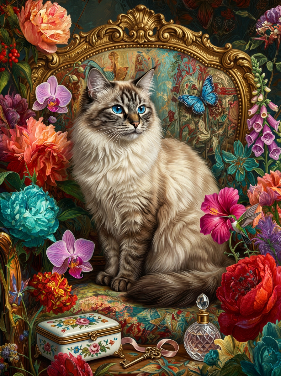 Ragdoll Cat Butterfly Flowers (120 Colours)