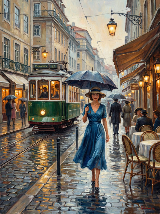 Rainy Day European Street (80 Colours)