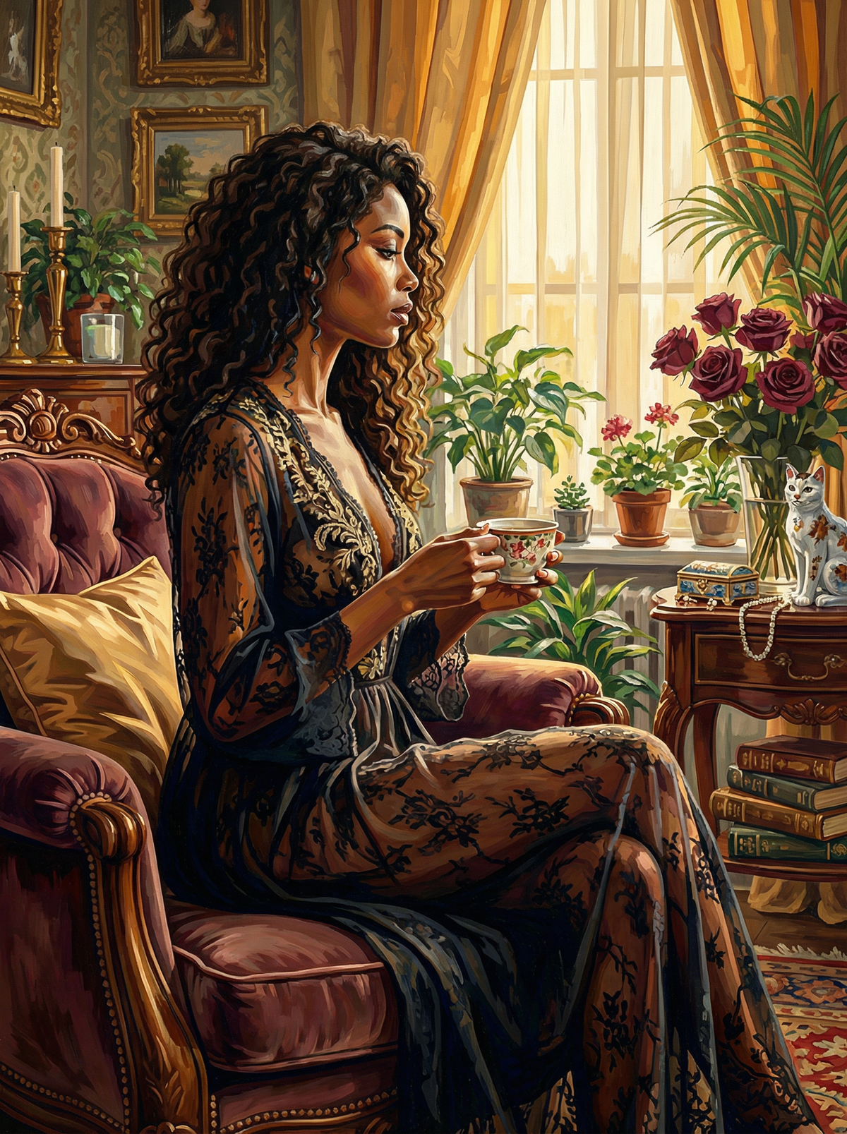 Black Lace Boudoir (80 Colours)