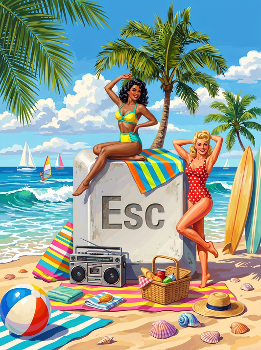 Retro Beach Escape Key (80 Colours)