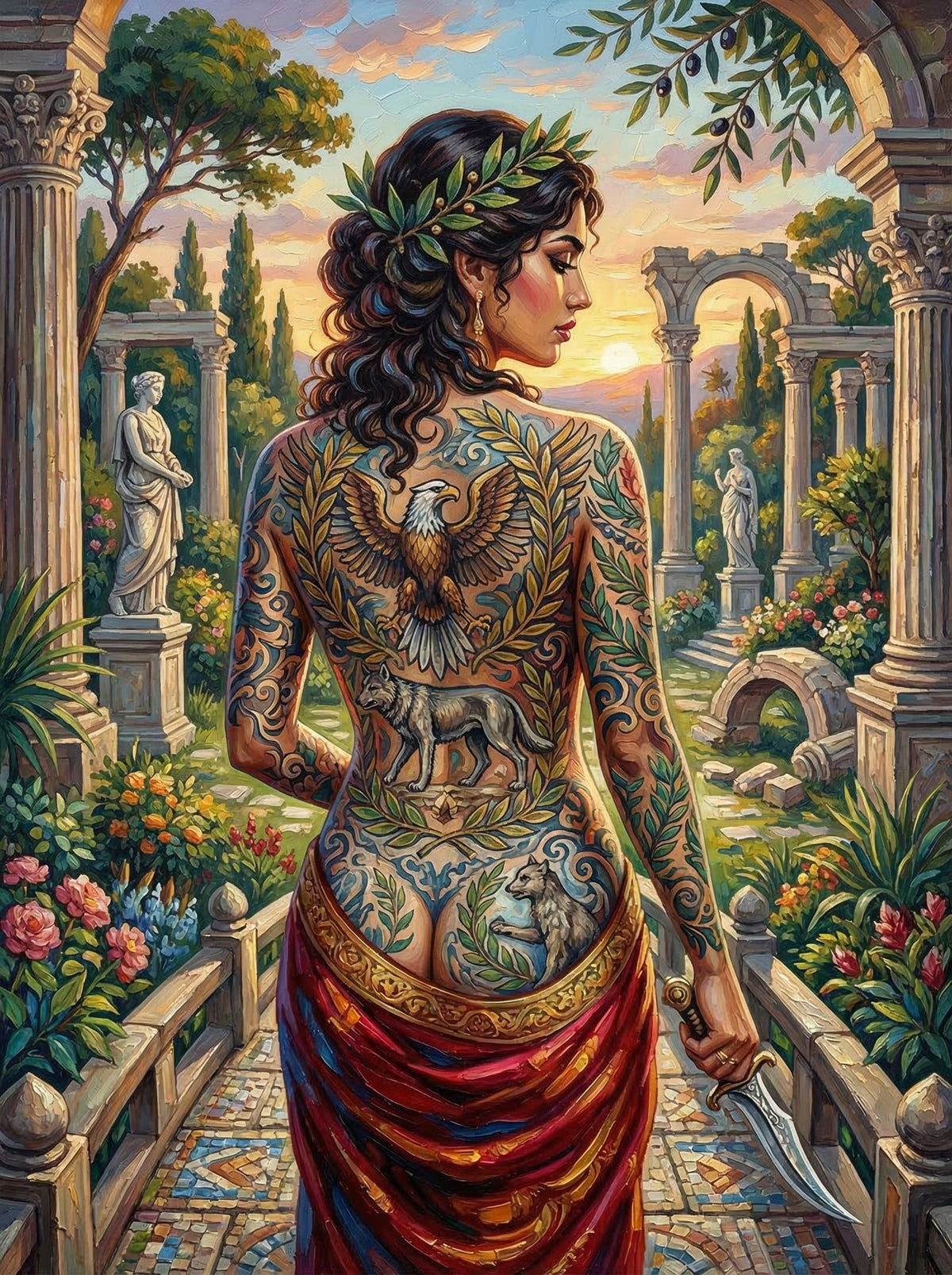 Roman Tattoo Garden Woman (80 Colours)