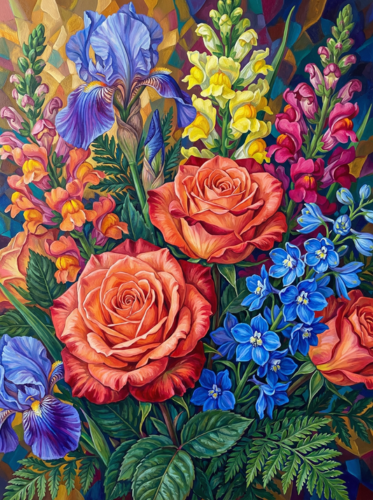Rose And Iris Garden (80 Colours)