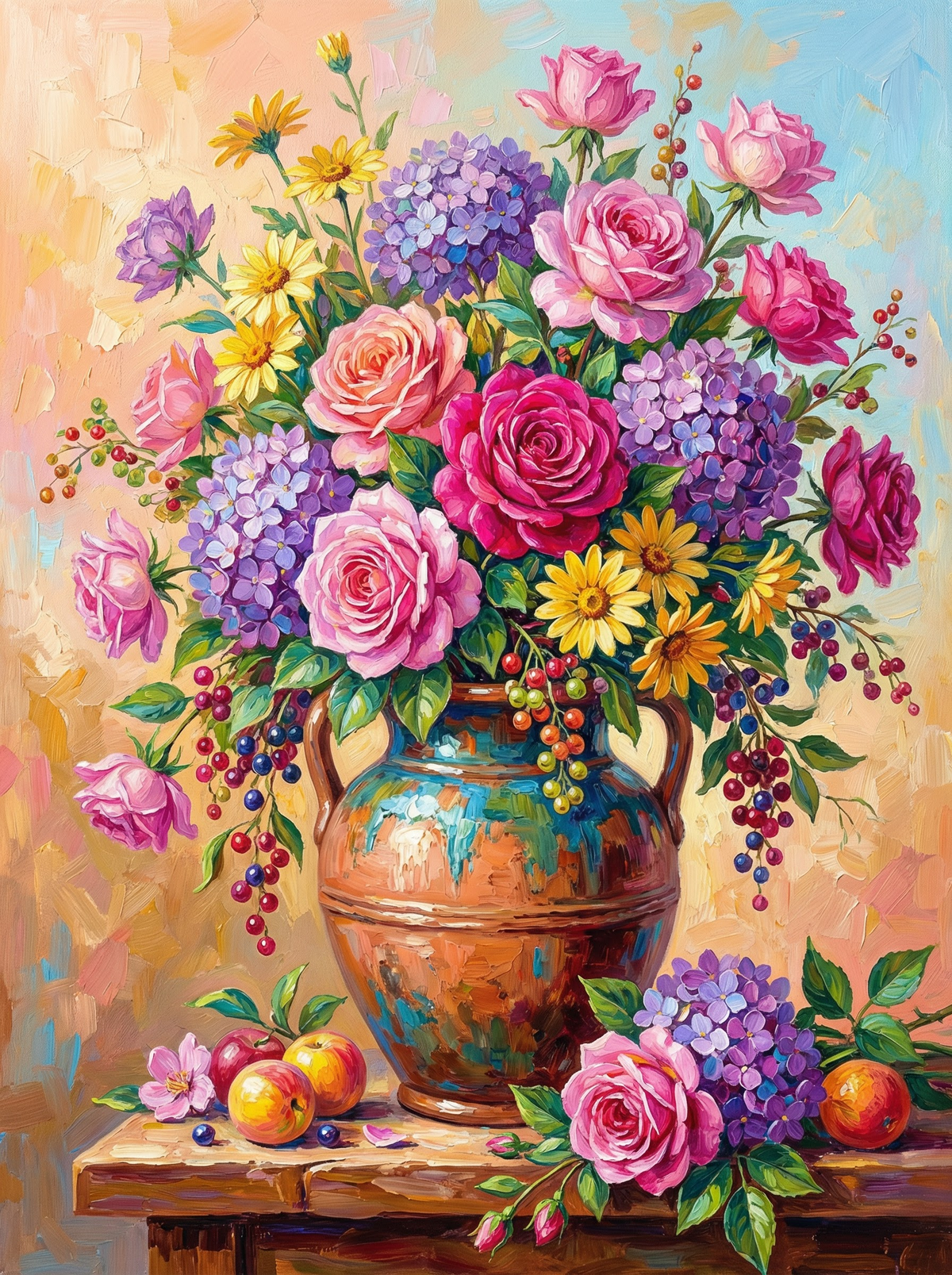 Rustic Pitcher Bouquet (120 Colours)